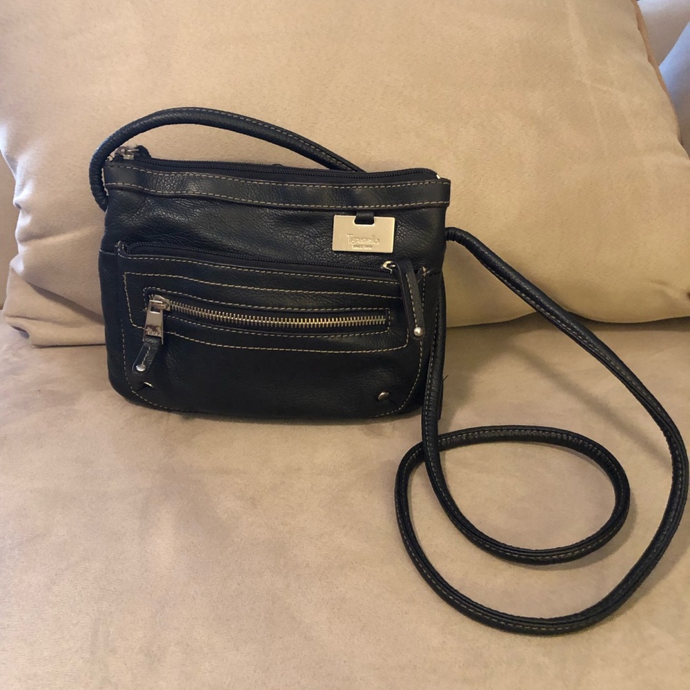 Tignanello black leather bag